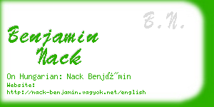 benjamin nack business card